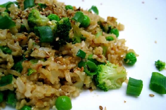 Arroz Frito de Coliflor, Arroz Integral y Verduras